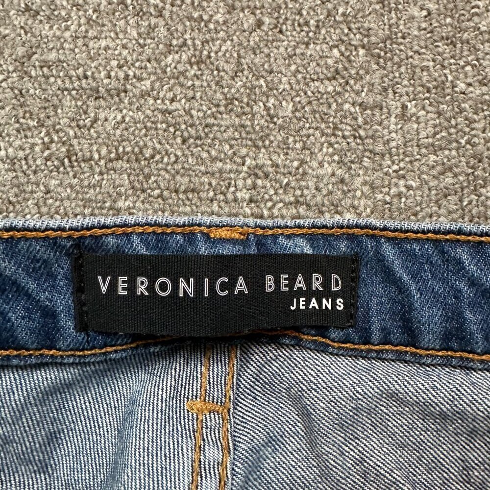 Veronica Beard Ines Lace Up Denim Jeans in Medium Wash Size 27 - Picture 3 of 7